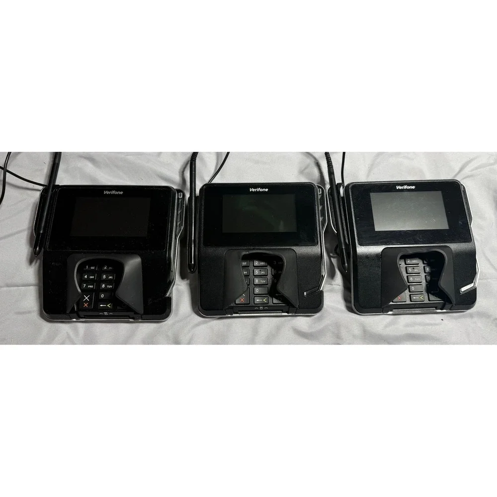 Lot of 3 Verifone MX 915 Credit Card Terminals POS System M177-409-01-R Black